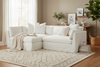 Image of Vanessa Two Piece Pillow Back Slipcovered Sectional With Large Chaise Bumper (Version 2 As Configured)