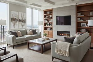 Verne Modern Leather Pillow Back Furniture Collection