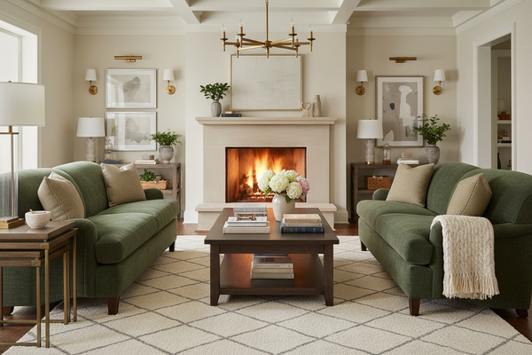 Violet 77 Inch 8-Way Hand Tied Tight Back English Arm Fabric Studio Sofa With Bench Seat