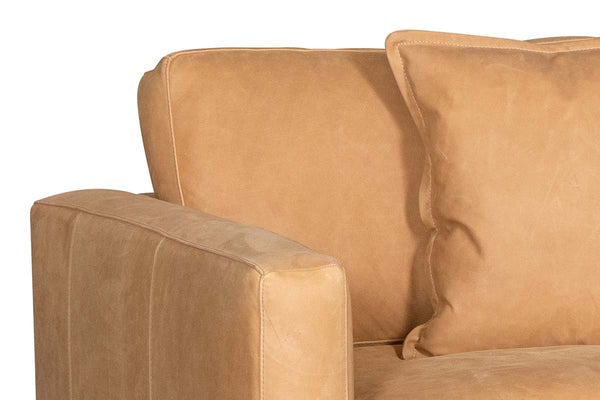 Wade Contemporary Track Arm Leather Sofa Collection