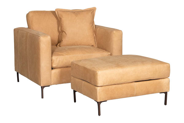 Wade Contemporary Track Arm Leather Sofa Collection