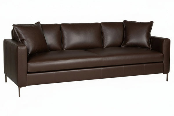 Wade Contemporary Track Arm Leather Sofa Collection