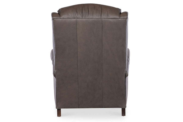 Weaver Tall Leather Bustle Pillow Back Recliner