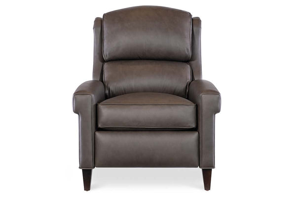 Weaver Tall Leather Bustle Pillow Back Recliner