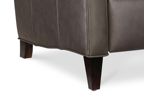 Weaver Tall Leather Bustle Pillow Back Recliner