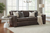 Image of Wellington 92 Inch Large Square Arm Leather Pillow Back Couch With Nails