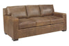 Image of Wellington 84 Inch Track Arm Leather Studio Size Sofa