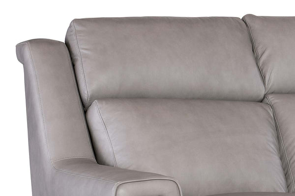 Wentworth Cement 88 Inch "Quick Ship" Wall Hugger Power Leather Reclining Sofa