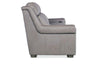 Image of Wentworth Cement 88 Inch "Quick Ship" Wall Hugger Power Leather Reclining Sofa