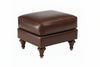 Image of Wesley Leather Foot Stool Ottoman