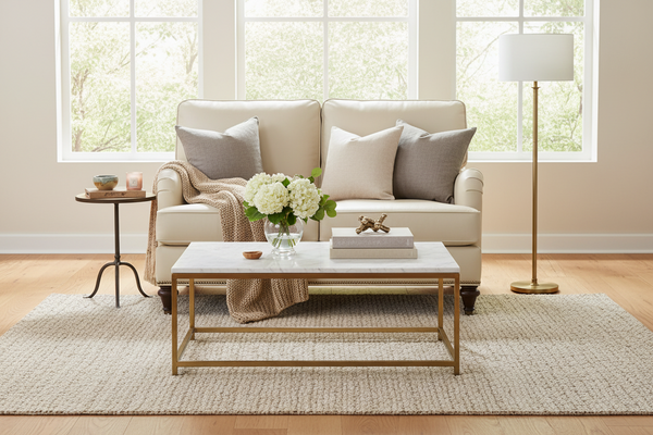 Wesley Traditional Leather Loveseat w/ Nailhead Trim