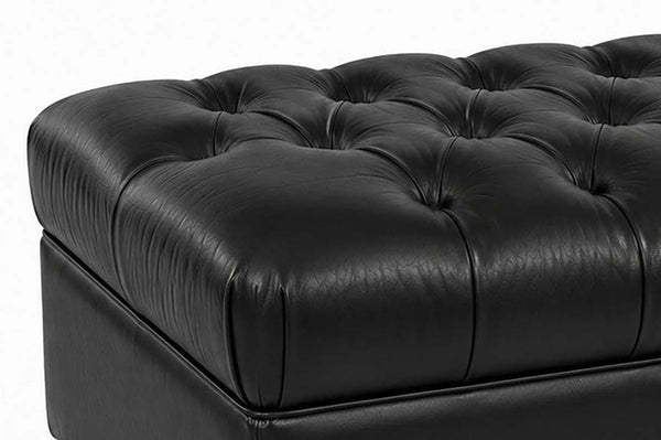Westminster 65 Inch Leather Bench Ottoman