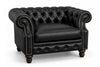 Image of Westminster Leather Tufted Chair And A Half