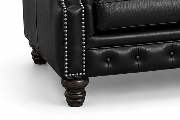 Westminster Leather Tufted Chair And A Half