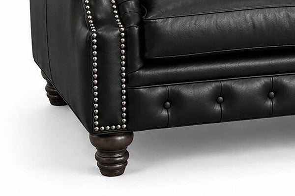 Westminster Leather Tufted Chesterfield Loveseat