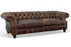Image of Westminster tufted Leather Chesterfield Queen sleeper sofa