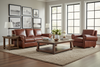 Image of Weston 8-Way Hand Tied Leather Sofa & Recliner Set w/ Contrasting Nailhead Trim