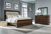 Image of Wexford Queen Or King Satin Cherry Tufted Sleigh Bed "Create Your Own Bedroom" Collection