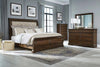 Image of Wexford Queen Or King Satin Cherry Tufted Sleigh Bed "Create Your Own Bedroom" Collection