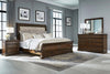 Image of Wexford Queen Or King Satin Cherry Tufted Sleigh Bed "Create Your Own Bedroom" Collection
