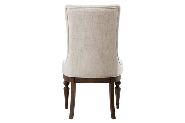 Wexford 7-Piece Satin Cherry Double Pedestal Dining Set With Upholstered Chairs