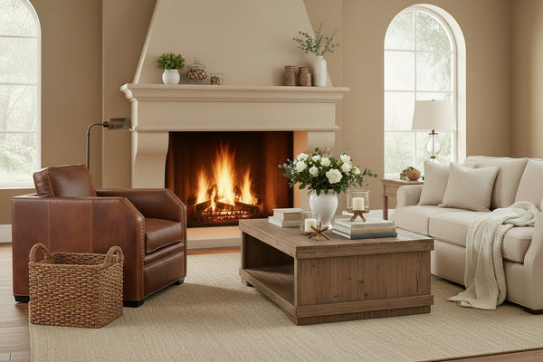 Whitaker Transitional Classic Leather Club Chair