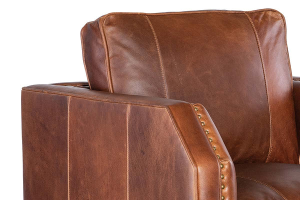 Whitaker Transitional Classic Leather Club Chair