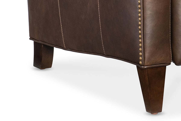 Whitmore Leather Bustle Pillow Back Recliner Chair