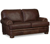 Image of Winfield Pillow Back Leather Loveseat With Nailhead Trim
