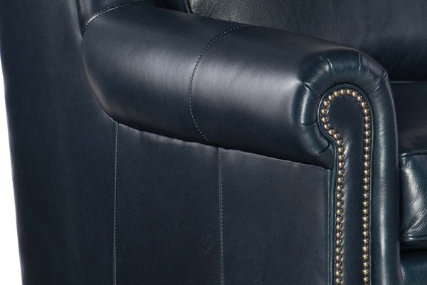 Winston Leather Power "WALL HUGGER" Bustle Back Living Room Reclining Chair