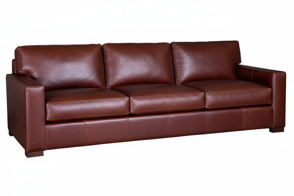Wyatt 103 Inch Grand Scale Contemporary Deep Seat Leather Sofa