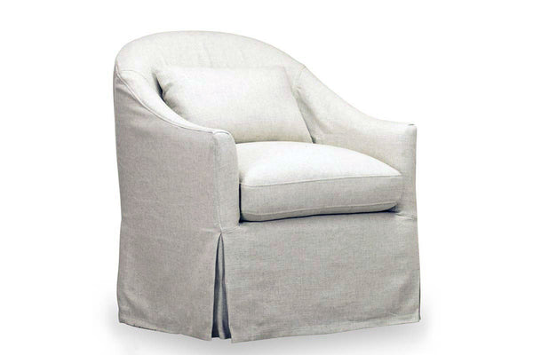 Xena "Quick Ship" Slipcovered Swivel Accent Chair - Out of Stock Until 08/30/2024