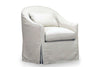 Image of Xena Natural "Quick Ship" Slipcovered Swivel Accent Chair