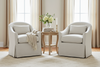 Image of Xena Natural "Quick Ship" Slipcovered **Swivel/Glider** Accent Chair