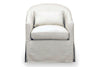 Image of Xena "Quick Ship" Slipcovered Swivel Accent Chair - Out of Stock Until 05/30/2024
