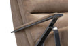 Image of Zander Mushroom Dual Power "Quick Ship" Leather Modern Recliner