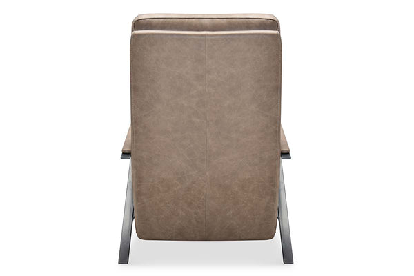 Zander Mushroom Dual Power "Quick Ship" Leather Modern Recliner