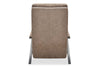 Image of Zander Mushroom Dual Power "Quick Ship" Leather Modern Recliner