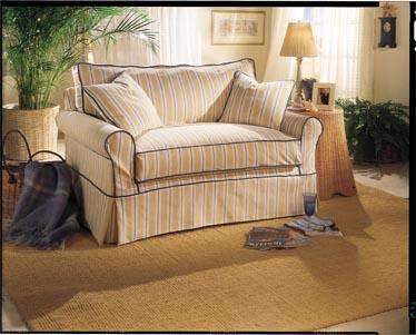 Brigid 58 Inch Slipcovered Chair And A Half Twin Sleeper