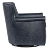 Image of Byrne Ocean "Quick Ship" Leather Button Back Swivel Accent Chair