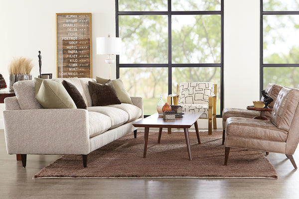 Deidre 92 Inch "Designer Style" Contemporary Upholstered Large Modern Sofa