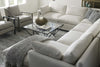Image of Faith 3 Piece Oversized Deep Seated Fabric Chaise Sectional Sofa (As Configured)