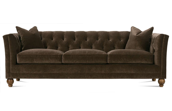 Isadore 92 Inch Large Formal Fabric Upholstered Tufted Back Sofa