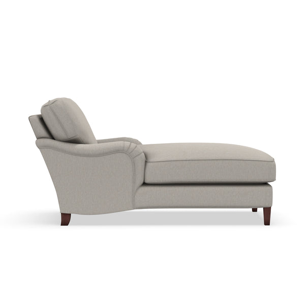 Kristen English Arm Chaise With Pillow Back