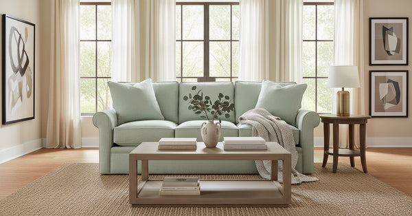 Kyle Queen Size Convertible Sleeper Sofa with Rolled Arms