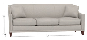 Leona 84 Inch Tight-Back Fabric Sofa
