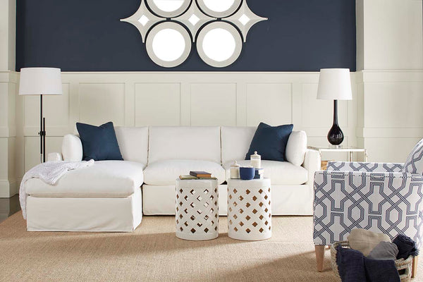 Liza Track Arm Slipcovered Sectional