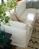 Image of Liza Bench Seat Track Arm Slipcovered Sectional