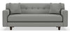 Image of Margo I 80 Inch Mid Century Modern Single Bench Seat Track Arm Fabric Sofa