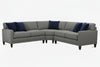 Image of Nicole "Designer Style" Fabric Upholstered Modular Sectional